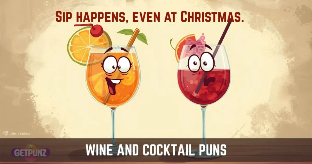 Wine and Cocktail Puns